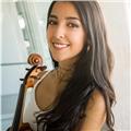 Profesora de violín ofrece clases particulares del instrumento, de forma online